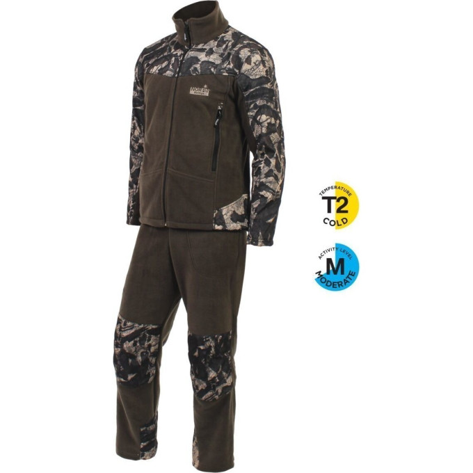 Костюм флисовый NORFIN BERINGS CAMO GREEN 03 Р.L 370003-L